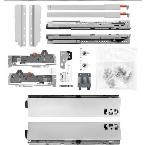 BLUM Schubladenschienen TANDEM-Höhe 83 m. Reling 227mm 30kg, NL550 grau KB1400mm (1/5)
