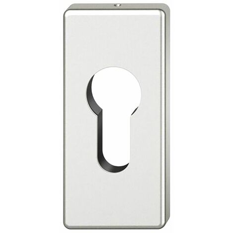 FSB Zylinderrosette 17 1778 eckig, Aluminium silber eloxiert