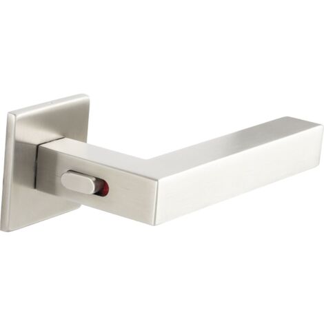Marchesi Drückerpaar Square Smart Look - Türgriffe mit integrierter Verriegelung für TS 38-45 mm, Edelstahl matt