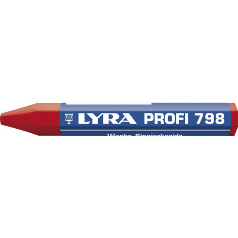 LYRA Wachskreide 798 Sechskantform rot Inhalt 12 Stück