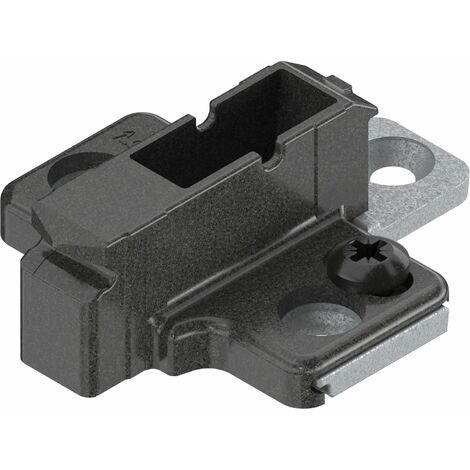 Blum Clip Kreuz- Montageplatte Distanz 9mm Zink HV 2-teilig, onyxschwarz (1/4)