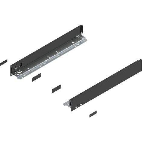 BLUM LEGRABOX pure SET Höhe N, BLUMOTION S, 40kg, NL 400, Carbonschwarz (1/5)