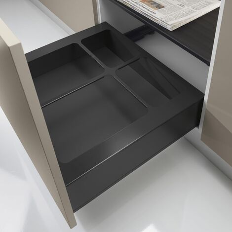 NINKA eins2vier Abdeckrahmen KB 600 mm Stahl dunkelgrau (1/5)