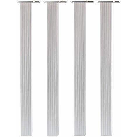camar Tischfuß Aluminia 60x60mm, Tischbeine höhenverstellbar, Länge 705-735mm gerillt, Aluminium silber 4 Stück