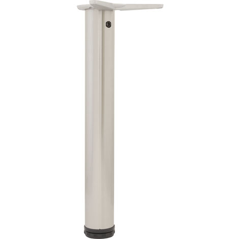 camar Tischfuß verstellbar 1100-1130mm rund, Metall Tischbein höhenverstellbar, Stahl verchromt