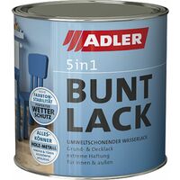Adler 5in1 Buntlack - Grund- und Decklack mit Grundierwirkung für DIY RAL7035 Lichtgrau 125ml