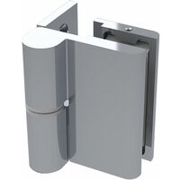 Duschwand Scharnier 8410N HS 90° Glas-Wand, rechts, Zamak verchromt poliert