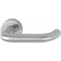 Hoppe Türgriff U-Form Paris Türklinke - Rosette rund VK 8/62mm, Edelstahl matt