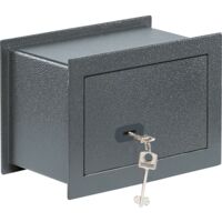 Burgwächter Wand Tresor mit Schlüssel - Einbautresor Pure Safe PSW 110 K - Mini Tresor für Wandbefestigung, Stahl anthrazit
