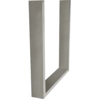 Simausrom Bankkufe Regular Slim Höhe 412mm - Bankgestell mit 100kg Tragkraft, Edelstahl gebürstet