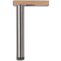 Tischfuß zylindrisch Tischbein ø 60mm Möbelbein L 1100mm, Stahl verchromt