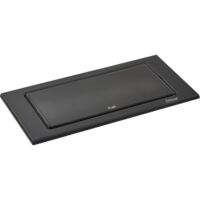 EVOline Backflip Steckdose - versenkbare Steckdose 2 fach mit USB-C Charger, Kunststoff / Glas schwarz matt