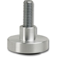 Höhenverstellschraube mit Teller und Gleiter,ø40 M10x25 Aluminium RAL 9006/Stahl