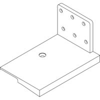 Universal-Schwellenhalter EIFEL T, 70-80 mm, Kunststoff schwarz, 1 Paar