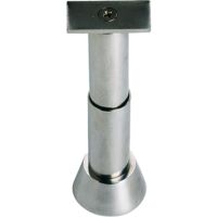 Trennwandstütze gerade, verstellbar Bodenabstand 100-125 mm, Edelstahl