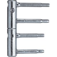 Türband 3-DIM 2-tlg. Bolzen 65 bzw.55 mm, Tragkraft 80kg,ø 20 mm,verzinkt silber