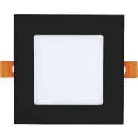 Led Spot - Einbaustrahler 9W 3000K warmweiß ohne Led-Punkte - Led Deckenspot 120x120mm, schwarz 230V