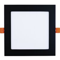 Led Spot - Einbaustrahler 15W 3000K warmweiß ohne Led-Punkte - Led Deckenspot 172x172mm, schwarz 230V