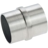 CROSO Verbindungsmuffe für Rundrohr ø 33,7 x 2,0 mm, Edelstahl geschliffen V2A