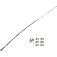 Flexibles Gestänge HAUTAU, 1000 mm, grau, 1 Stück Zubehör Beschläge für Fensterbeschläge Schiebefenster Schiebetürbeschlag