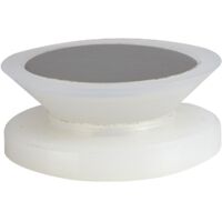 Glaspunkthalter Mini, 20 mm,6 - 8 mm Glas,Kunststoff transparent/Kappe Edelstahl