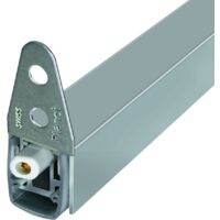 Planet Türdichter MF-FH-RD Türdichtung unten, Zugluftstopper für Drehtüren Länge 460mm Aluminium natur