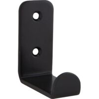 Mantelhaken Amenti Breite 25 mm, Garderobenhaken Höhe 54 mm, Stahl schwarz
