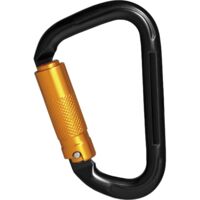 Kratos Karabinerhaken - Absturzsicherung Kletter Karabiner mit dreifach wirkendem Automatikverschluss keylock 19,5mm, EN362, Alu schwarz