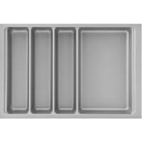 Agoform Besteckeinsatz Scoop II 474x316x59mm, Besteckkasten Kunststoff silber