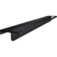 Arreda Geschirrtuchhalter ohne Bohren einfach zum Einhängen für grifflose Fronten 520 mm schwarz eloxiert