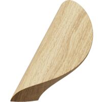 Griff Archive LA 64mm, Holzgriff robuster Möbelgriff Breite 106,5mm, Eiche lackiert