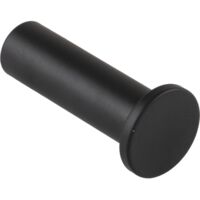 Mantelhaken Erato - 22mm ø, Tiefe 49mm, Messing schwarz matt - Befestigung von vorne, inkl. Stockschraube und Dübel