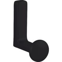 Mantelhaken Eryx- 25mm breit, 62mm hoch, Zinkdruckguss schwarz matt - Innenbefestigung, inkl. Schrauben und Montagezubehör