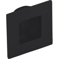Technik Team Muschelgriff Eros 30mm Edelstahl schwarz matt Einlass ø 24mm zum Einlassen, Edelstahl gebürstet