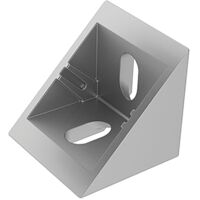 Fath Eckwinkel flach 40x40 Item System für Aluprofile und Flächenelemente mit Nut 8, Zinkdruckguss pulverbeschichtet