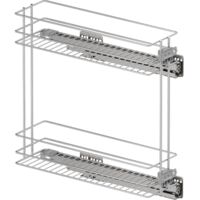 Vauth-Sagel VS SUB Slim Drahtkorb Classic - Rack Unterschrankauszug für KB 200mm - Korbablage aus Stahldraht, Stahl chrom
