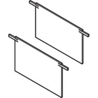 Vitris Atrivant 80 Abdeckkappen Deckenschiene hoch 3-bahnig Alu silber eloxiert