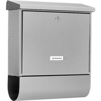 Burg-Wächter Briefkasten Inox Star rostfrei mit Zeitungsrolle, Postkasten aus Edelstahl