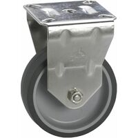 Bockrolle TPE Kunststoffrad ø 75mm Industrierolle Tragkraft 50kg Stahl verzinkt