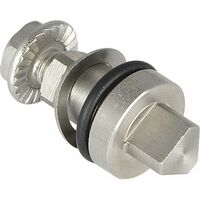 Einsatz für Blechmontagezylinder Dreikant 8mm, Länge 25mm, Edelstahl