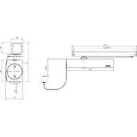 GEZE Türschließer TS 5000 EFS,EN 3-6, 1-flg. Gleitschiene, silber