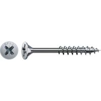 SPAX Senkkopf Schrauben 3.5x50, Holzschrauben, Teilgewinde, Pozidriv, 4CUT-Spitze, MULTI-Kopf, Stahl, Wirox-Silber, 500 Stück