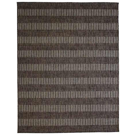 TERRAIN LIGNES - Tapis intérieur-extérieur aspect jute motif lignes beige 133x170 (1/5)