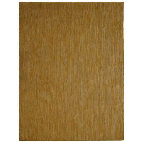 TERRAIN UNI - Tapis intérieur-extérieur aspect jute jaune 133x170 (1/3)