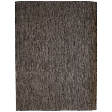 TERRAIN UNI - Tapis intérieur-extérieur aspect jute marron 195x275 (1/5)