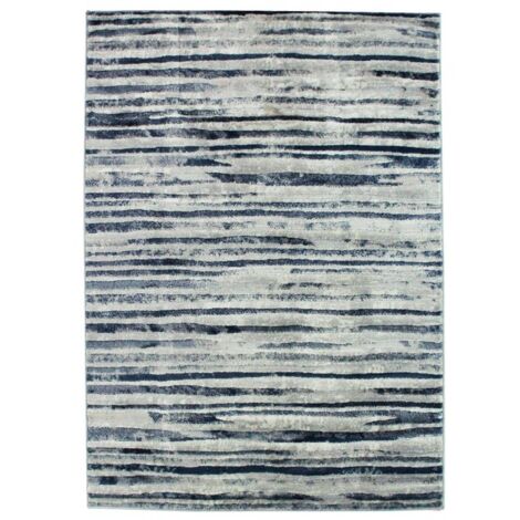 MIRAGE HORIZON - Tapis effet ciselé motif horizon bleu 120x170 (1/4)
