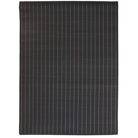 BALI CHIC - Tapis en bambou avec ganse noir 60x90