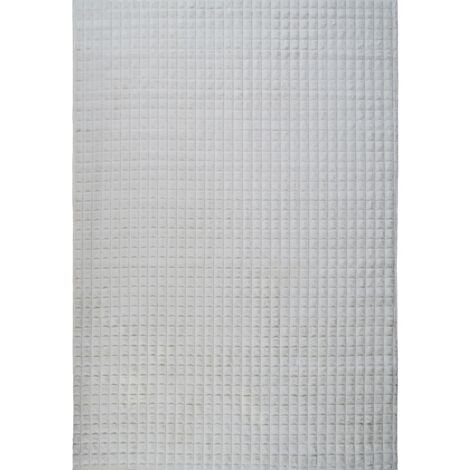 DAMES - Tapis damier extra-doux blanc 80x150 (1/5)