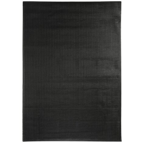 SKIN - Tapis en simili cuir noir 55x85 (1/3)