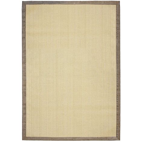 STRAW - Tapis tressé pour intérieur et extérieur beige 140x200